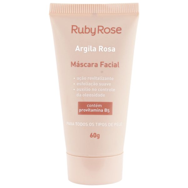 mascara facial argila rosa ruby rose