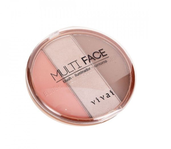 paleta multi face blush iluminador contorno vivai