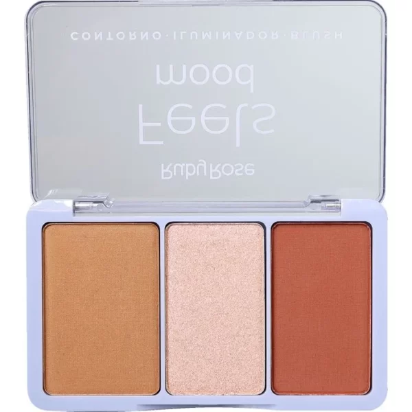 paleta de contorno iluminador blush feels mood 02 ruby rose