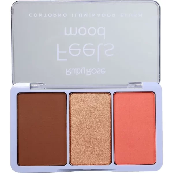 paleta de contorno iluminador blush feels mood 03 ruby rose