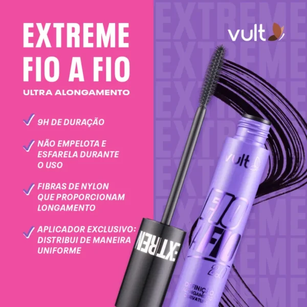 mascara de cilios extreme fio a fio 2.0 10g vult