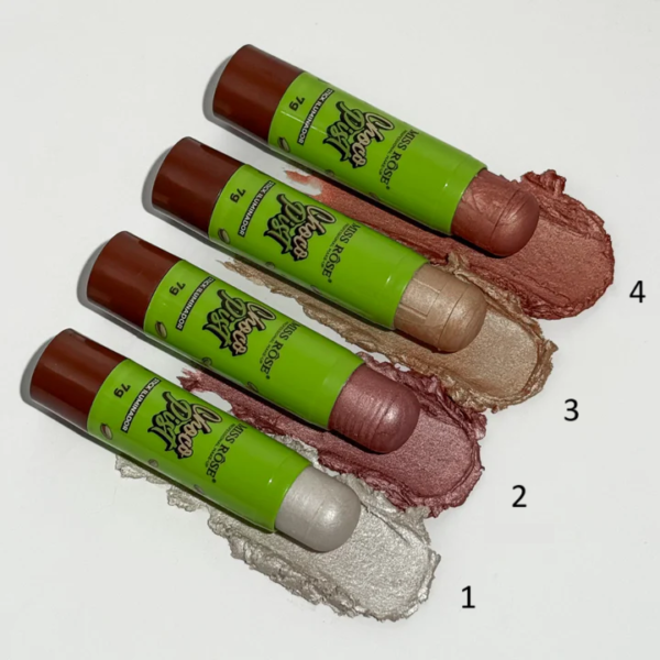 stick iluminador chocopist cores miss rose